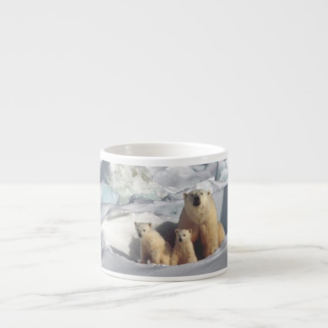 Niedliche polare wild lebende Tiereespresso-Tasse Espressotasse (Vorderseite)