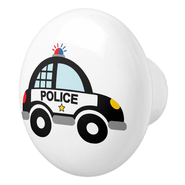 Niedliche Polizei Auto Kinderzimmer Tür und Schubl Keramikknauf (Rechts)