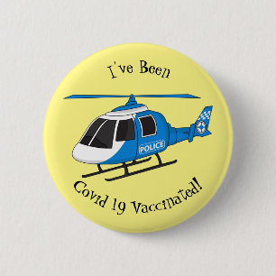 Niedliche Polizeiabteilung Hubschrauber Chopper Ca Button