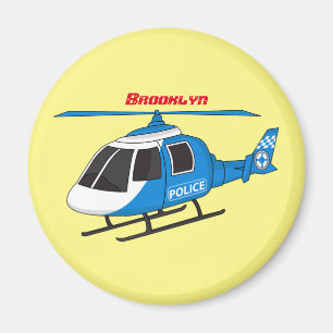 Niedliche Polizeiabteilung Hubschrauber Chopper Ca Magnet