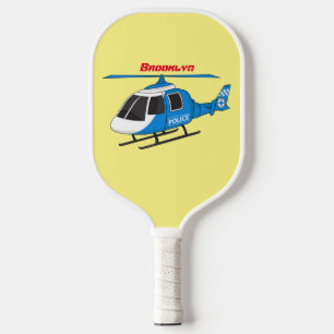 Niedliche Polizeiabteilung Hubschrauber Chopper Ca Pickleball Schläger