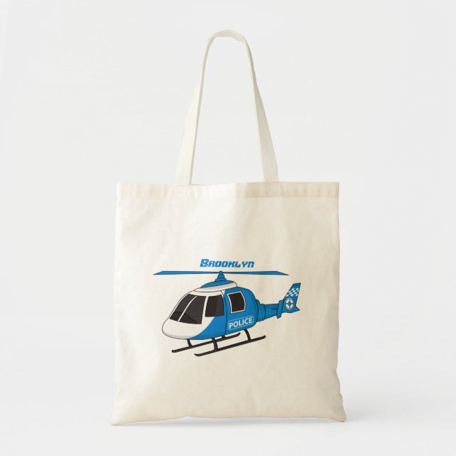 Niedliche Polizeiabteilung Hubschrauber Chopper Ca Tragetasche (Vorne)