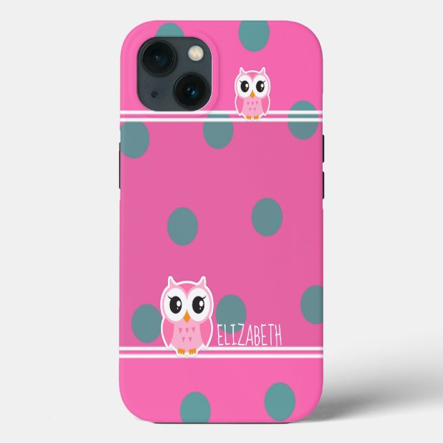 Niedliche Polka-Dosen Case-Mate iPhone Hülle (Rückseite)