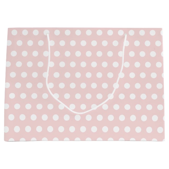 Niedliche Polka Dots Große Geschenktüte (Vorderseite)
