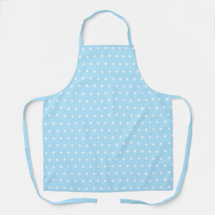 Niedliche Polka Dots Light Baby Blue und White Schürze