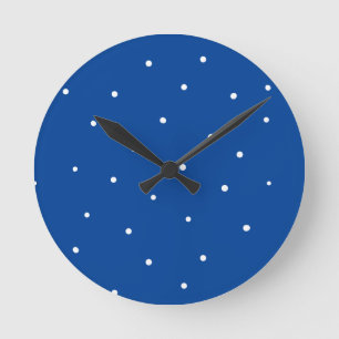 Niedliche Polka-Punkte Runde Wanduhr