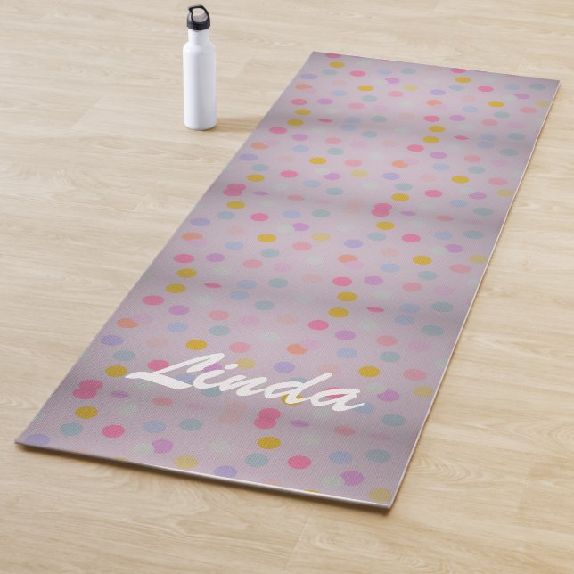 Niedliche Polka-Punkte Yogamatte (Beispiel)