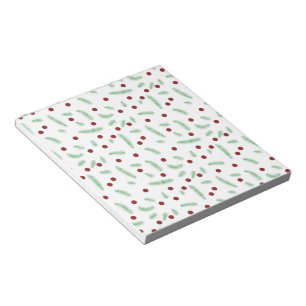Niedliche Polska dot Christmas tree Red Green Notizblock