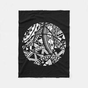 Niedliche polynesische Tattoo Hawaiian Tribal Samo Fleecedecke