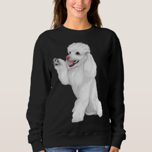 Niedliche Poodle Hundeschicht Grafik Sweatshirt