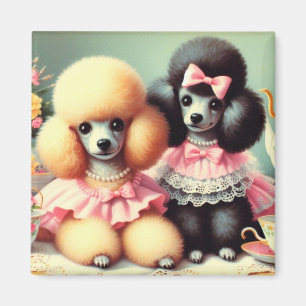 Niedliche Poodle-Illustration Magnet