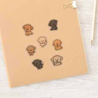 niedliche Poodles Aufkleber