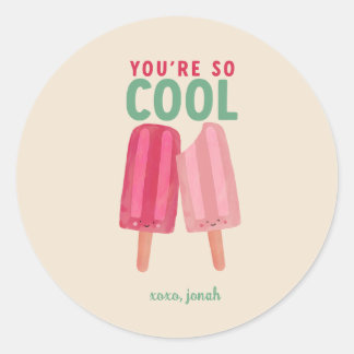 Niedliche Popsicles Summer Valentine Aufkleber