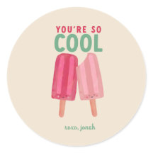 Niedliche Popsicles Summer Valentine Aufkleber