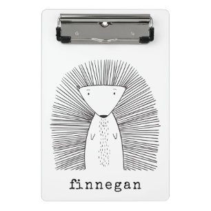 Niedliche Porcupine Simple Line Zeichne Individuel Mini Klemmbrett