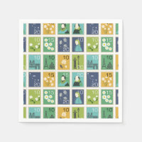 Niedliche Porto Briefmarke Papier Napkins