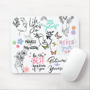 Niedliche positive Bejahungen Mousepad