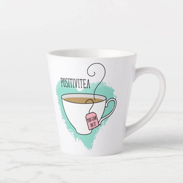 Niedliche Positivitea Geschenk für Teeliebhaber Milchtasse (Rechts)