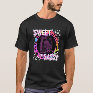 Niedliche Possum 90er Nostalgie Regenbogen Leopard T-Shirt