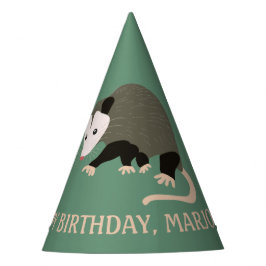 Niedliche Possum Illustration Light Green Personal Partyhütchen