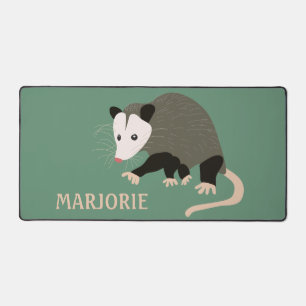Niedliche Possum Illustration Light Green Personal Schreibtischunterlage