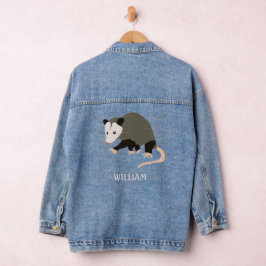 Niedliche Possum-Illustration Personalisiert Jeansjacke