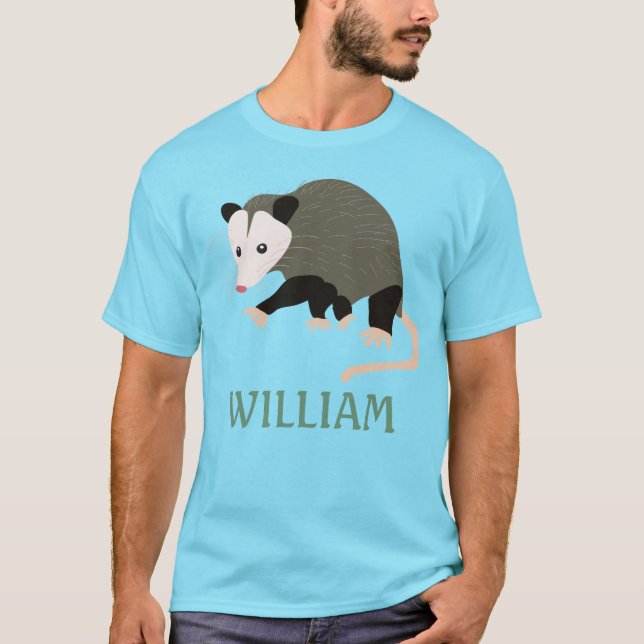 Niedliche Possum-Illustration Personalisiert T-Shirt (Vorderseite)