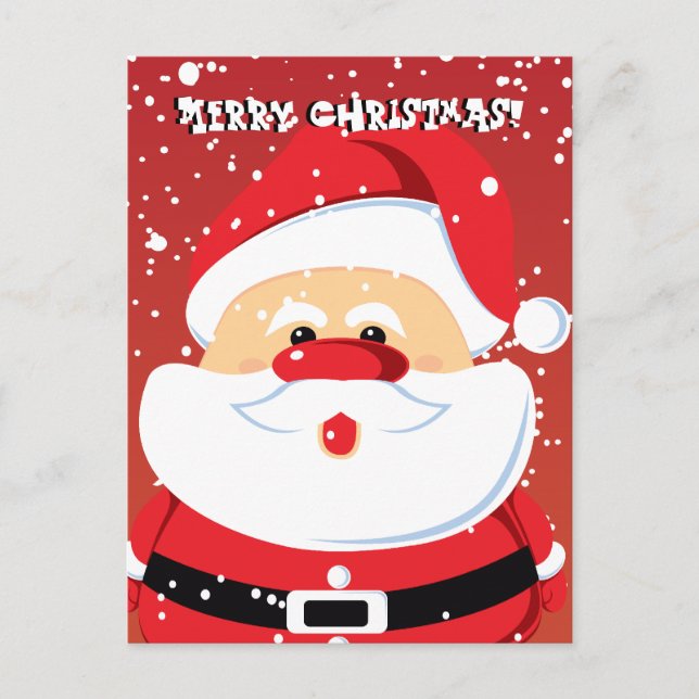 Niedliche Postkarte des Weihnachtsmanns (Vorderseite)