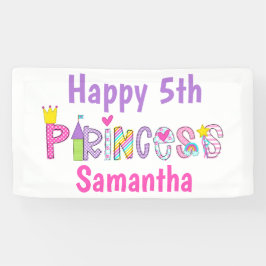 Niedliche Princess Alphabet Personalisiert Geburts Banner