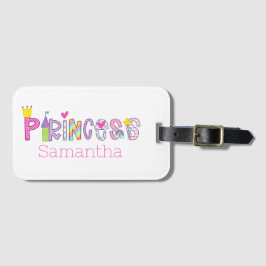 Niedliche Princess Alphabet Personalisiert Gepäckanhänger