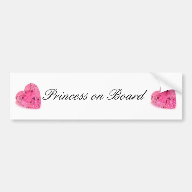 Niedliche Prinzessin an Bord Autoaufkleber (Vorne)