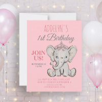 Niedliche Prinzessin Elephant Little Girl's 1. Geb