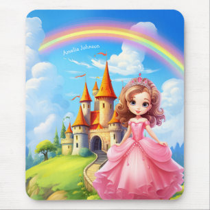 Niedliche Prinzessin im Mendrisiotto Personalisier Mousepad