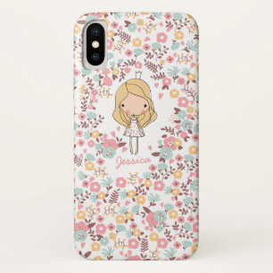 Niedliche Prinzessin Monogram Custom Floral title_seo2