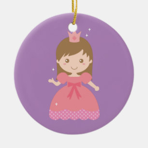 Niedliche Prinzessin, rosa für kleine Mädchen Keramik Ornament