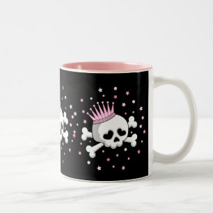 Niedliche Prinzessin Skull Zweifarbige Tasse