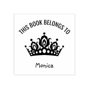Niedliche Prinzessin Tiara Crown Dieses Buch gehör Gummistempel