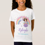 Niedliche Prinzessin und Einhorn-Rainbow-Birthday- T-Shirt<br><div class="desc">Matching Artikel im Happy Cat Studio Zazzle Shop erhältlich!  c) Das glückliche Cat Studio</div>