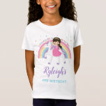Niedliche Prinzessin und Einhorn-Rainbow-Birthday- T-Shirt<br><div class="desc">Matching Artikel im Happy Cat Studio Zazzle Shop erhältlich! c) Das glückliche Cat Studio</div>