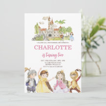 Niedliche Prinzessin und Ritter zum Geburtstag