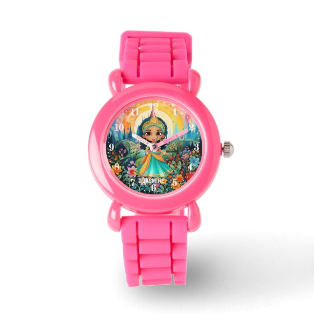 Niedliche Prinzessinnen geben den Namen Watch Armbanduhr (Vorderseite)
