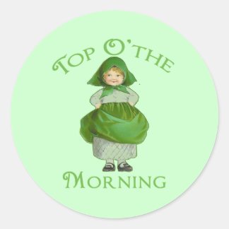 Niedliche Produkte am Morgen Runder Aufkleber