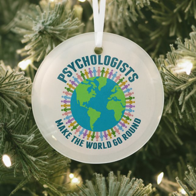 Niedliche Psychologin World Quote Psychology Weihn Ornament Aus Glas (InSitu)