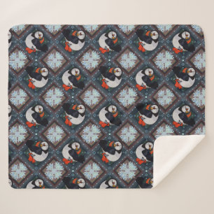 Niedliche PuffBirds Wintermuster Sherpadecke