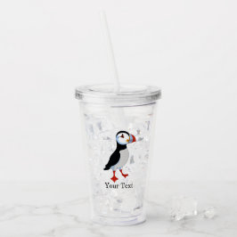 Niedliche Puffin-Design Akryllische Tumoren Acryltrinkbecher