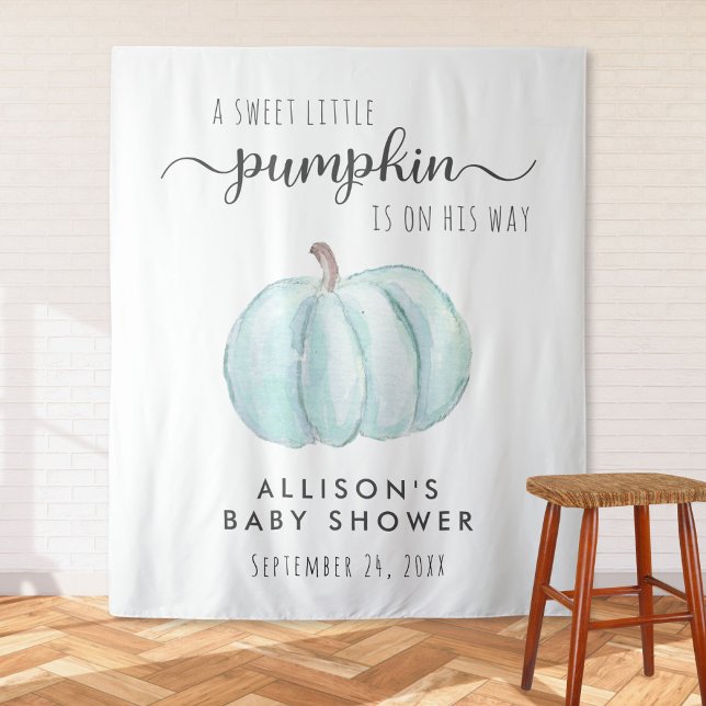 Niedliche Pumpkin Baby Boy Dusche Willkommen Wandteppich (Von Creator hochgeladen)