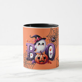 Niedliche Pumpkin-Boo Halloween-Tasse Tasse