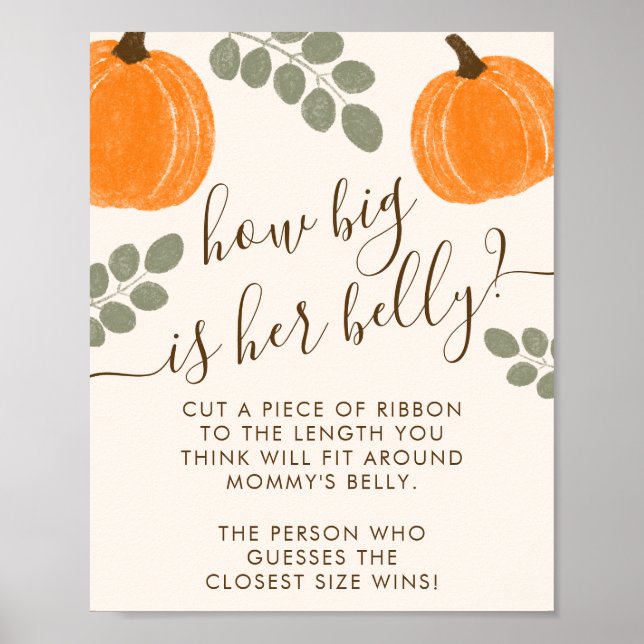 Niedliche Pumpkin Eucalyptus Baby Shooting Bly Gam Poster (Vorne)