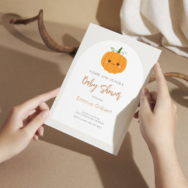 Niedliche Pumpkin Fall Baby Dusche Einladung