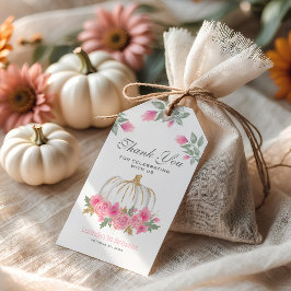 Niedliche Pumpkin Floral 1. Geburtstag Vielen Dank Geschenkanhänger